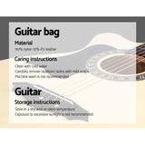 NNEDSZ 38 Inch Wooden Acoustic Guitar Left handed - Natural Wood