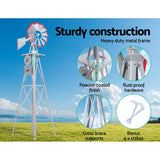 NNEDSZ 4FT 146cm Metal Ornaments Outdoor Decor Ornamental Wind Will