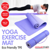 NNEDPE Powertrain Eco-Friendly TPE Pilates Exercise Yoga Mat 8mm - Light Purple