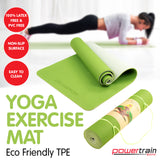 NNEDPE Powertrain Eco-Friendly TPE Pilates Exercise Yoga Mat 8mm - Green