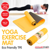 NNEDPE Powertrain Eco-Friendly TPE Pilates Exercise Yoga Mat 8mm - Orange