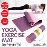 NNEDPE Powertrain Eco-Friendly TPE Pilates Exercise Yoga Mat 8mm - Dark Purple