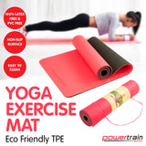 NNEDPE Powertrain Eco-Friendly TPE Pilates Exercise Yoga Mat 8mm - Red