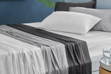 NNEKG 100% Natural Bamboo Bed Sheet Set (Silver Single)