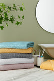 NNEKG Matt Blatt 7 Piece Brianca Textured Turkish Cotton Towel Set (Lagoon)