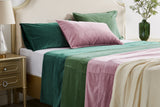 NNEKG Matt Blatt Eden Cotton Velvet Quilt Cover Set (Teal Double)