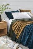 NNEKG Aesop Stone Wash 100% Cotton Sheet Set (White Single)