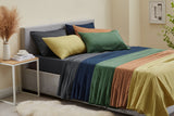 NNEKGE 1200TC Cotton Rich Bed Sheet Set (Honey Queen)