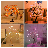 NNEOBA LED Night Lights Mini Christmas Tree Table Lamp Garland Fairy String Light Kid Gifts Home Indoor Room Decor Christmas Decoration