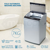 NNEMB Washing Machine 7kg Platinum Automatic Top Load Home Dry Wash