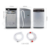 NNEMB 9kg Top Load Washing Machine Home Dry Wash Automatic Washer Grey Laundry
