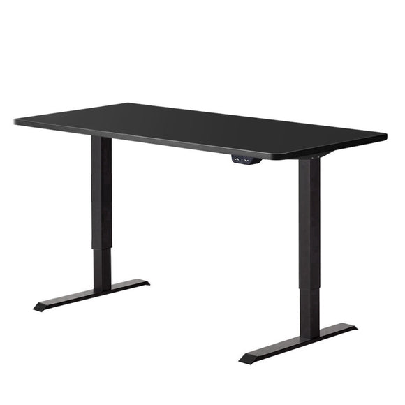 NNEDSZ Standing Desk Sit Stand Up Riser Height Adjustable Motorised Electric Computer Laptop Table Black