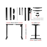 NNEDSZ Standing Desk Sit Stand Up Riser Height Adjustable Motorised Electric Computer Laptop Table Black