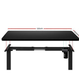 NNEDSZ Standing Desk Sit Stand Up Riser Height Adjustable Motorised Electric Computer Laptop Table Black
