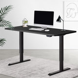 NNEDSZ Standing Desk Sit Stand Up Riser Height Adjustable Motorised Electric Computer Laptop Table Black