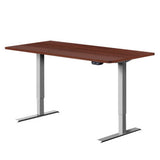 NNEDSZ Standing Desk Sit Stand Table Height Adjustable Motorised Electric Grey Frame 120cm Walnut