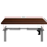 NNEDSZ Standing Desk Sit Stand Table Height Adjustable Motorised Electric Grey Frame 120cm Walnut