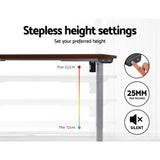 NNEDSZ Standing Desk Sit Stand Table Height Adjustable Motorised Electric Grey Frame 120cm Walnut