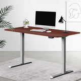 NNEDSZ Standing Desk Sit Stand Table Height Adjustable Motorised Electric Grey Frame 120cm Walnut