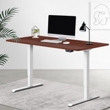NNEDSZ Standing Desk Sit Stand Table Riser Motorised Electric Height Adjustable Computer Laptop Table Home Office White Frame