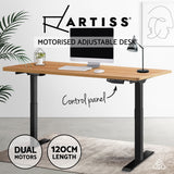 NNEDSZ Standing Desk Sit Stand Motorised Electric Computer Laptop Table 120cm Dual Motor