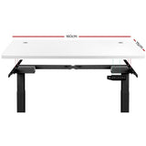 NNEDSZ 160cm Motorised Electric Height Adjustable Standing Desk Table Dual Motor