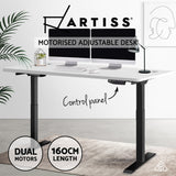NNEDSZ 160cm Motorised Electric Height Adjustable Standing Desk Table Dual Motor