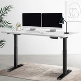 NNEDSZ 160cm Motorised Electric Height Adjustable Standing Desk Table Dual Motor