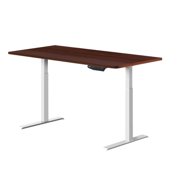 NNEDSZ Standing Desk Motorised Sit Stand Table Height Adjustable Computer Laptop Desks Dual Motors 140cm