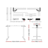 NNEDSZ Standing Desk Motorised Sit Stand Table Height Adjustable Computer Laptop Desks Dual Motors 140cm