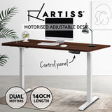 NNEDSZ Standing Desk Motorised Sit Stand Table Height Adjustable Computer Laptop Desks Dual Motors 140cm