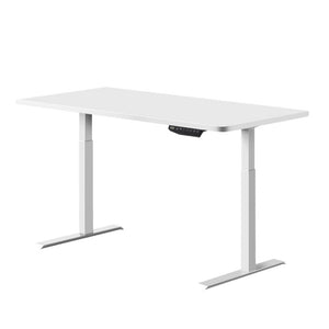 NNEDSZ Sit Stand Desk Motorised Electric Computer Laptop Table Riser Office Dual Motor 120cm White