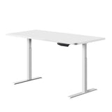 NNEDSZ Sit Stand Desk Motorised Electric Computer Laptop Table Riser Office Dual Motor 120cm White