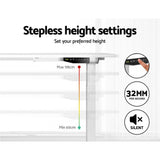 NNEDSZ Sit Stand Desk Motorised Electric Computer Laptop Table Riser Office Dual Motor 120cm White