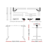 NNEDSZ Motorised Height Adjustable Standing Desk - White Frame with 160cm White Top