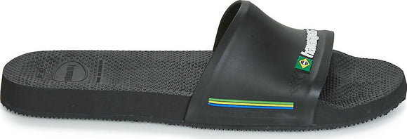 NNEKG Unisex Slide Brasil Thongs (Black Size 35 36 BR)