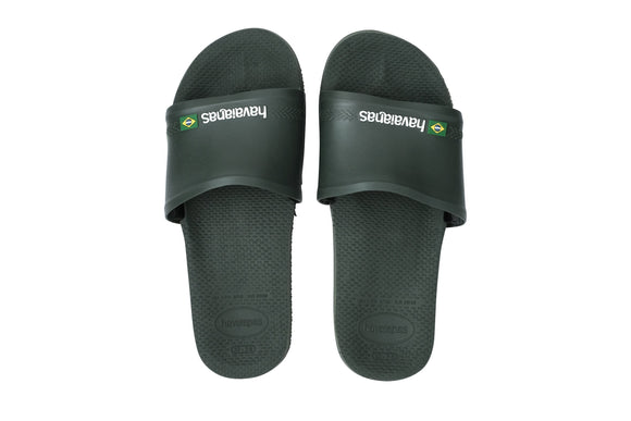 NNEKG Unisex Slide Brasil Thongs (Olive Green Size 43 44 BR)