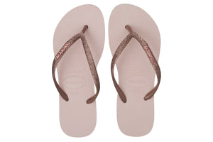 NNEKG Womens Slim Flatform Shine Thongs (Ballet Rose Size 41 42 BR)
