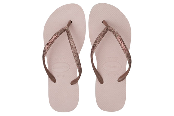 NNEKG Womens Slim Flatform Shine Thongs (Ballet Rose Size 41 42 BR)