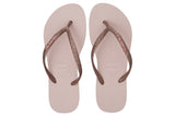 NNEKG Womens Slim Flatform Shine Thongs (Ballet Rose Size 41 42 BR)