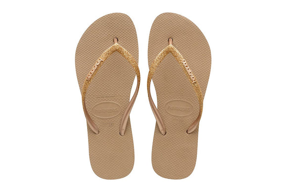 NNEKG Womens Slim Flatform Shine Thongs (Rose Gold Size 39 40 BR)