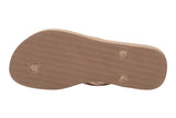 NNEKG Womens Slim Flatform Shine Thongs (Rose Gold Size 41 42 BR)