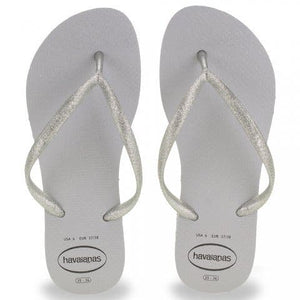 NNEKG Womens Slim Gloss Thongs (Ice Grey Size 39 40 BR)