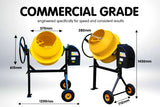NNEDPE Kartrite 140L Cement Concrete Mixer Sand Gravel Portable 650W