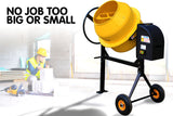 NNEDPE Kartrite 140L Cement Concrete Mixer Sand Gravel Portable 650W