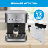 NNEDPE Hauffmann Davis SA-CM-2009 Espresso Coffee Machine 15 Bar Italian Pump