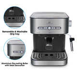 NNEDPE Hauffmann Davis SA-CM-2009 Espresso Coffee Machine 15 Bar Italian Pump
