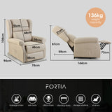 NNEMB Electric Recliner Lift Heat Chair for Elderly-Massage-Heat Therapy-Aged Care-Beige