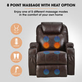 NNEMB Electric Massage Recliner Lift Heat Chair for Elderly Aged Care-Dark Crimson