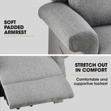 NNEMB Electric Recliner Lift Heat Chair for Elderly-Massage-Heat Therapy-Aged Care-Grey